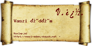 Vaszi Ádám névjegykártya