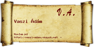 Vaszi Ádám névjegykártya