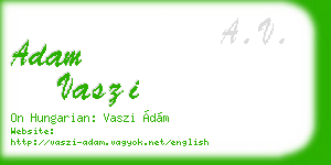 adam vaszi business card